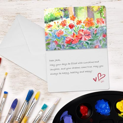 Mototo 60 Set Blank Watercolor Cards with Envelopes 5 x 7 Inch DIY Painting | 140lb/300GSM Single Blank Watercolor Card with Envelope Bulk for Birthday Christmas Handmade Greeting Holiday Card Giving Art - color: 5 x 7 inches, 60 Set