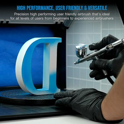 Master Airbrush G233 Performance Pro Airbrush Kit with 3 Nozzle Sets - size: Without Hose