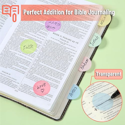 Mr. Pen- Round Transparent Sticky Notes, 1.1” Diameter, 14 Pads, 560 Sheets - color: Macaron, size: 560 pcs