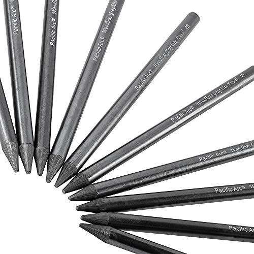Pacific Arc Woodless Graphite Pencil 6 Pack Set, 2H, for Sketching, Drawing, Coloring and Art - color: 2H