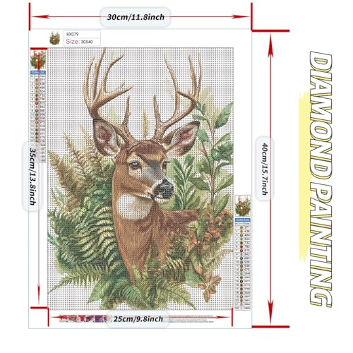 Milila Diamond Art Kits for Adults Full Drill Diamond Painting Kit(Deer) - color: Deer