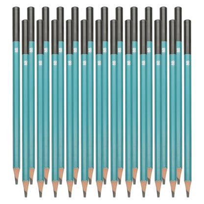 PATIKIL 8B Drawing Pencils for Sketching, 24PCS Sketch Pencils for Drawing Art Pencils Graphite Wood Pre-sharpened for Drawing Sketching Artist, Hexagonal, Black Refill, Green/Black Pole - style: 8B