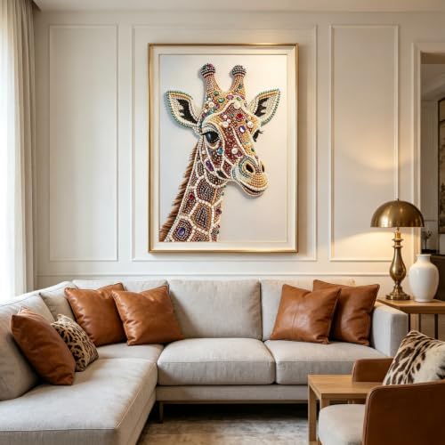 Giraffe Pearl Diamond Painting Kits for Adults,3D Diamond Art Pearl Kits - color: PL21-1