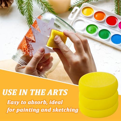 30 PCS Round Paint Sponges,2.9 inch Pottery Sponges - size: 30pcs-2.9inch