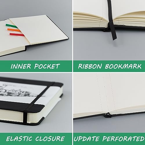 Vanrtto Hardcover Sketch Book, Square Mixed Media Sketchbook 8x8 in 2 Pack | Hardcover Square Sketch Book 120LB/200GSM Drawing Paper, 240 Pages/120 Sheets Sketch Pad for Adults, Mixed Media Sketchbook - size: 8x8 INCH 2 PACK