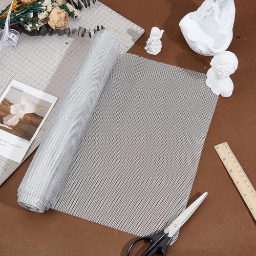 GORGECRAFT 3m*35cm Aluminum Sculpting Wire Weave Mesh Roll Metal Heavy Duty Armature Sculpture - Hole 3x4mm - Small Mesh Screen Sculptural Woven for DIY Art Craft Clay Jewelry Making Home Decor - size: 3m*35cm; Hole: 3x4mm