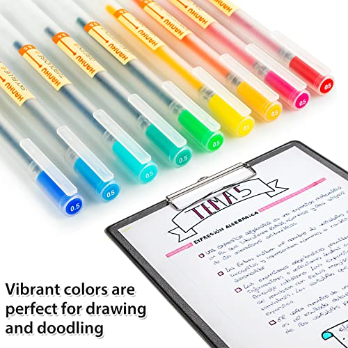 XSG Premium Gel Ink Pen Fine Point Pens Ballpoint Pen 0.5mm for Japanese Office School Stationery Supply24 Packs - color: 24colorful