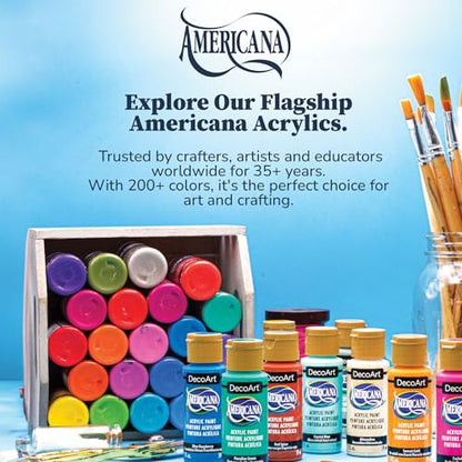 DecoArt Americana Acrylic Paint Set – Holiday Colors, 9 Bottles (2 fl oz) – Art and Craft Acrylic Paints for Canvas, Wood, and More