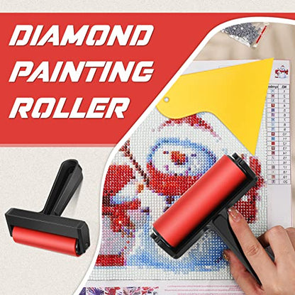 3 Pack 5D Diamond Painting Accessories Tool Kit - Diamond Painting Roller, Rhinestone Fix Scraper, Back to School Full Drill Paint Brush Applicator for Adults Embroidery Art Pressing and Repair