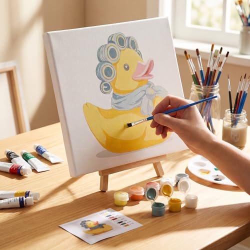 Nezyo 12 Sets Animals Paint by Numbers Kit with Frame for Adult Beginners, DIY Acrylic Paint Canvas for Painting Party, Classroom Activity Birthday Gift, 8 x 8 Inch (Animal) - style: Animal
