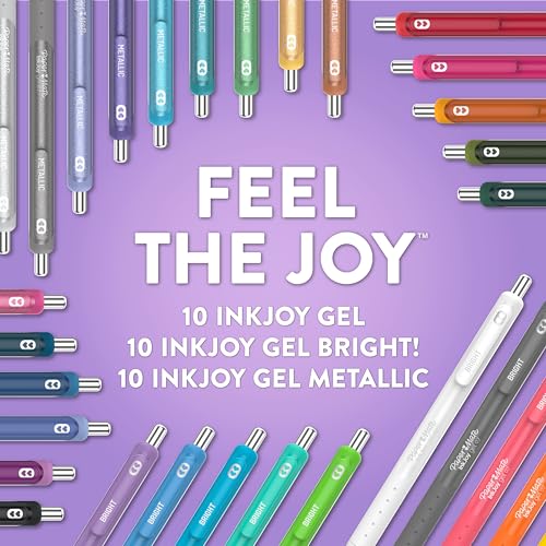 Paper Mate InkJoy Gel Pens Ultimate Pack, Retractable, Featuring Classic, Bright!, and Metallic Inks, Assorted Colors, 30 Count - Writing, Note-Taking, Teacher Supplies, Back to School - style: 30 Count Inkjoy Ultimate Pack