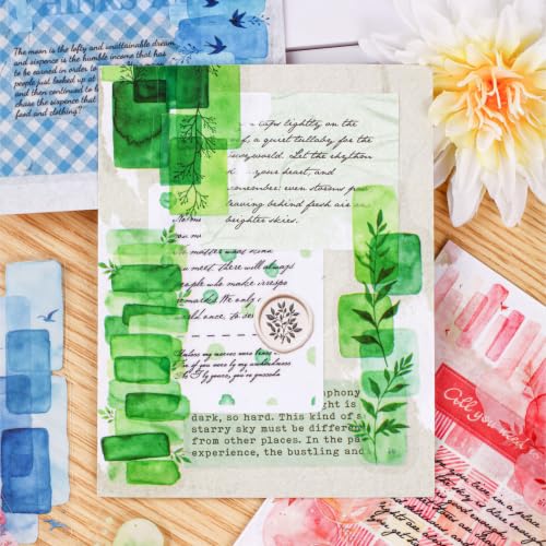 120 Pcs Abstract PET Stickers for Scrapbook Journaling - color: Abstract Color Washes