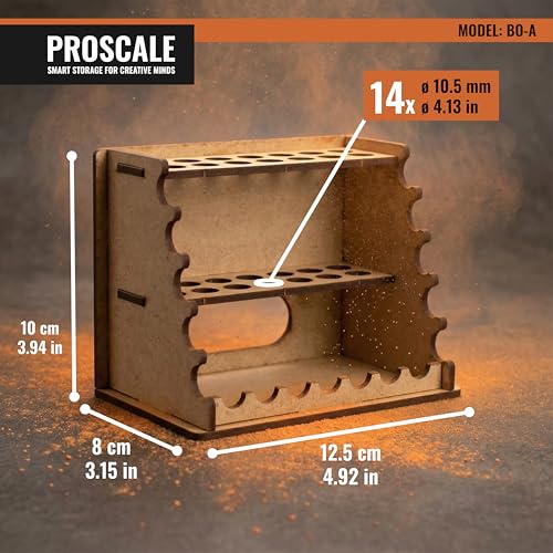 PROSCALE 2x Brush Holder & Tool Organizer for Hobby, Miniatures & Art, Tabletop Paint Station Accessory for Brushes, Hobby Tools and Small Accessories, Clean Desk + Fast Access - color: 2x Brush and Tool Organizer