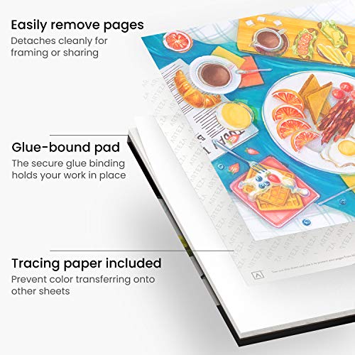 ARTEZA Marker Paper Pad 9x12 Drawing Pad 2 pack 50 Sheets Sketch Pads for Drawing for Adults & Teens - size: ef of 2 pk