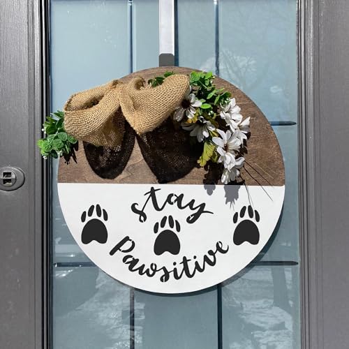 Keluna Love Dog Paw Trail Stencils - 18 Pack Reusable Stencils for Painting on Wood, Home Furniture Decor, DIY Crafts, Scrapbook, Canvas - style: dog paws