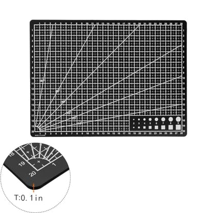 Self Healing Sewing Mat, Rotary Cutting Mat Double Sided 5-Ply Craft Cutting Board for Sewing Crafts Hobby Fabric Precision Scrapbooking Project 9inch x 12inch (A4-Black)