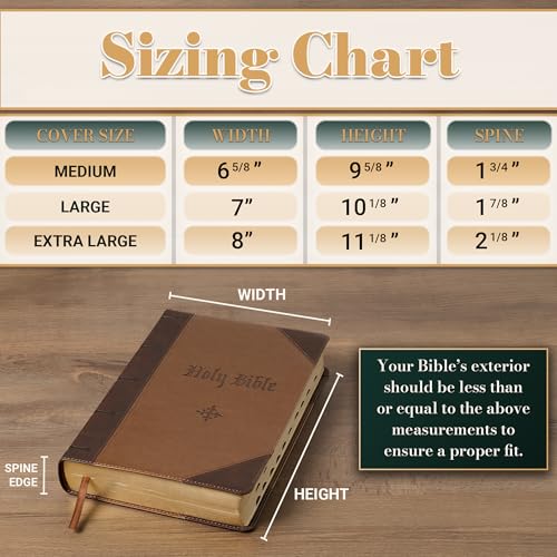 Christian Art Gifts Classic Vegan Leather Premium Inspirational Bible Cover for Men & Women: Know the Plans Encouraging Scripture, Pen Loops, Ribbon Bookmarks, Pockets, Charcoal/Black/Gold, Medium - size: Medium