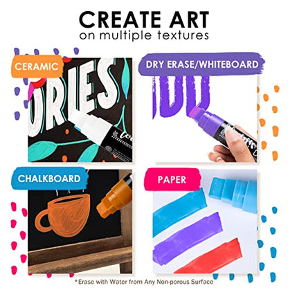 Loddie Doddie Chalk Markers for Blackboard, Wipes with Water, 15 mm, 8 Pack - size: 8 Count (Pack of 1)