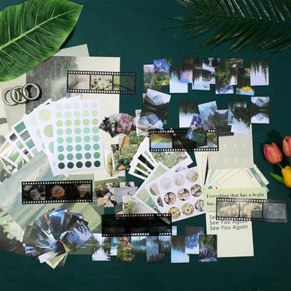 Tenare 114 Pcs Aesthetic Scrapbook Kit DIY Junk Journaling Supplies Scrapbooking Materials for Bullet Junk Journal, Art Journaling, Vintage Collage Album Gift for Adults Women Beginner(Nice Style) - style: Nice Style