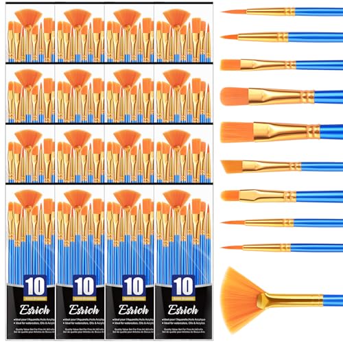 ESRICH 160PCS Paint Brushes, Paint Brush for Acrylic Painting - size: 160p