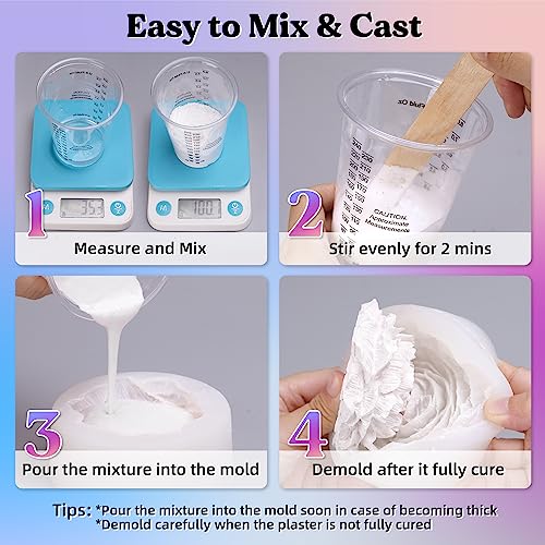 LET'S RESIN Resin Casting Powders 3000g,20~30 Minutes De-Mold Ceramic Resin - size: 3000g