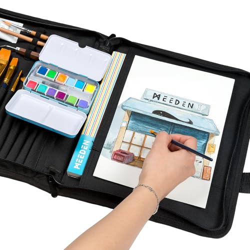 MEEDEN Portable Artist Sketch Bag: Large Capacity Travel Portfolio Case
