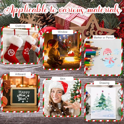 Fainne 100 Pcs 2 Inch Christmas Stencils Small Stencils for Painting | Reusable Craft Stencils, DIY Scrapbook, Wood Wall Fabric Rock Chalkboard Sign Painting, Home Art Decor Projects - style: Santa Style