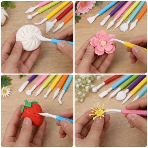 18 PCS Modeling Clay Tools, Double-Ended Air Dry Clay Sculpting Tools Polymer Clays Tool Kit for Beginners Professional Modeling Shaping Dotting Carving Pottery DIY Craft Projects