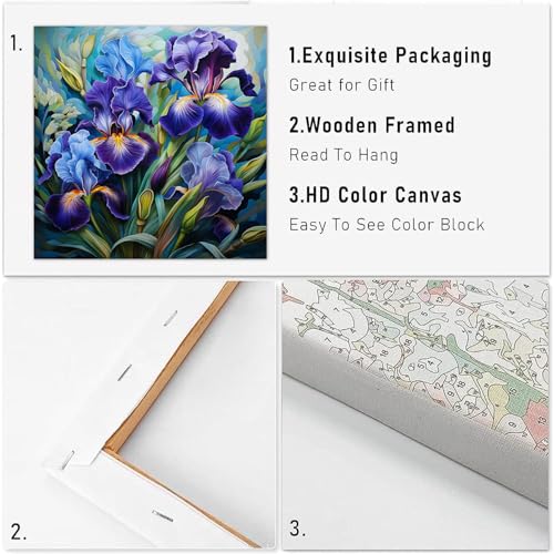 TCDZMYGS Flower Paint by Numbers Kit for Adults Beginner,10x10 inch - color: diamond art-flower-1030-2