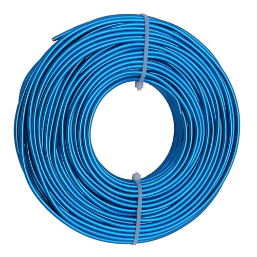 9 Gauge Aluminum Craft Wire, 100 Feet 3mm Bendable Metal Wire for Jewelry Making, Sculpting and Floral Design, Soft Armature Wire for DIY Crafts (Aqua Blue) - size: 9 Gauge(3mm), style: Aqua Blue