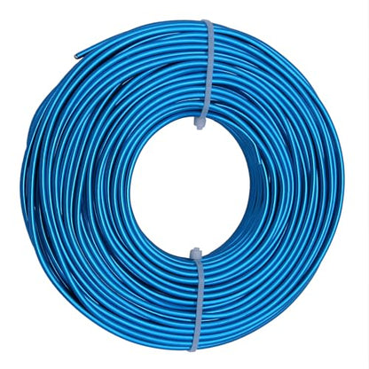 9 Gauge Aluminum Craft Wire, 100 Feet 3mm Bendable Metal Wire for Jewelry Making, Sculpting and Floral Design, Soft Armature Wire for DIY Crafts (Aqua Blue) - size: 9 Gauge(3mm), style: Aqua Blue