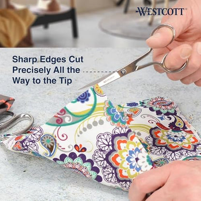 Westcott 6in Forged Paper and Fabric Scissors, Precision Scissors for Sewing and Crafts, Art, Office - size: 6-Inch Straight
