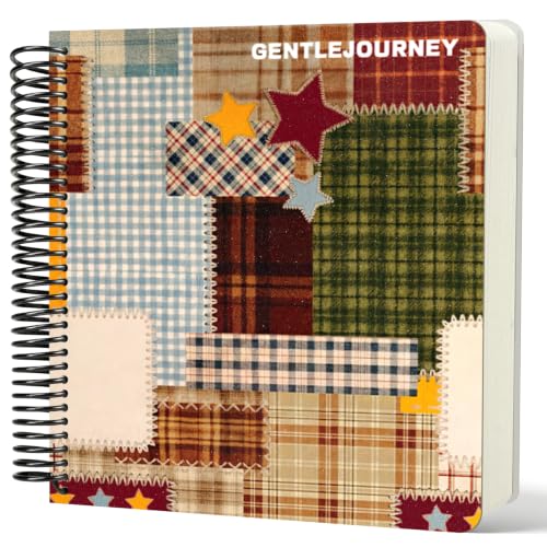 Hardcover Sketchbook,7.2"x8.3"Spiral Bound Drawing Pad,Plaid Patchwork | 150gsm(92lb)Acid-Free Thick Paper,Blank Art Journal for Adults,Artists&Beginners,Ideal for Sketching,Doodling and Mixed Media - color: plaid patchwork