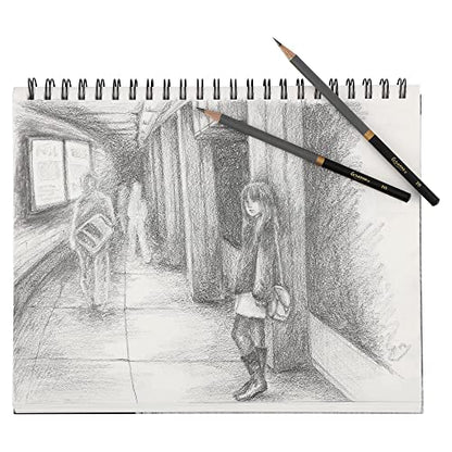 Creative Mark Cezanne Graphite Artist Drawing Pencil Set of 12 with 9x12 SoHo Urban Artist Sketchpad