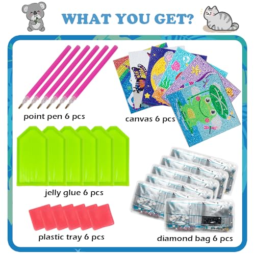 Labeol Diamond Art Kits for Kids Crafts for Girls Ages 6-8-10-12 Easy to DIY Creative Diamond Art Sticker Craft by Numbers Kits for Kids and Adult Beginners (Sweet) - style: Sweet