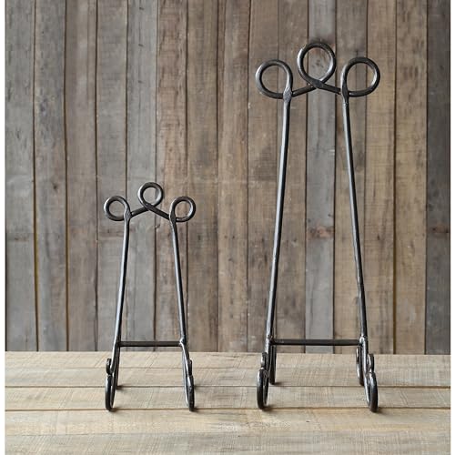 Creative Co-Op DE1159 Grey Metal Easel 24 Inch High