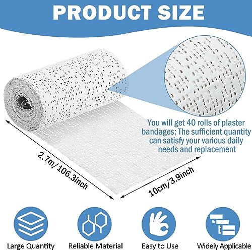 Treela Plaster Cloth Rolls Gauze Bandages Rolls Strips for Belly Casts, Scenery Molds, Mask Making, Art Projects, Body Casts, Craft Supplies(4 Inch x 118 Yard) - size: 4 Inch x 118 Yard