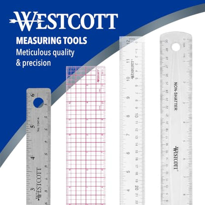 Westcott B-85 18" 8Ths Graph Beveled Ruler