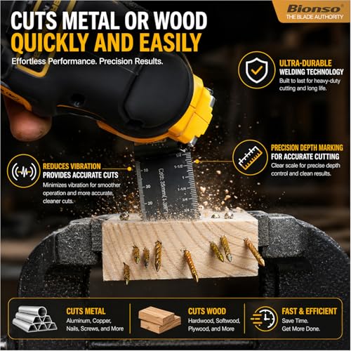 Bionso 40 PCS Oscillating Saw Blades, Premium Multitool Kit for Wood Metal Plastics, Tool Blades Fit Dewalt Worx Rockwell Wen Milwaukee Makita Ryobi Bosch Fein Porter Genesis Black