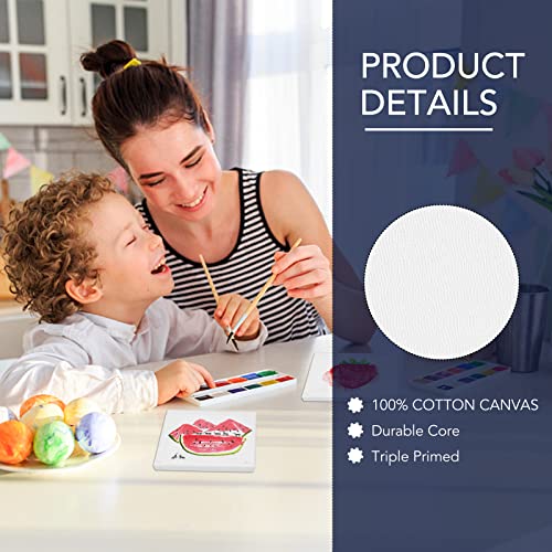 ESRICH Mini Stretched Canvas 12 Pack 4x4inch, 2/5''Profile Art Primed Canvases for Painting, 100% Cotton Small Professional Stretched Canvas for Kids and Art Supplies,for Acrylics,Oils&Other Painting. - style: 12 Packs Stretched Canvas - 4*4in