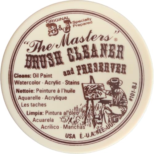 GENERAL'S The Masters Brush Cleaner and Preserver – Non-Toxic – Cleans & Restores Art Paint Brushes – Removes Acrylic, Oil & Watercolor Paint – 2.5 oz