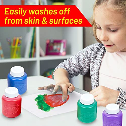 Kids Painting Set, Washable Paint for Toddlers 10 Colors, Art Gift Bundle | Includes 10 Tempera Paints (2 oz Each), 7 Paintbrushes, Paint Palette, Art Smock, Features Non-Toxic, Low-Odor