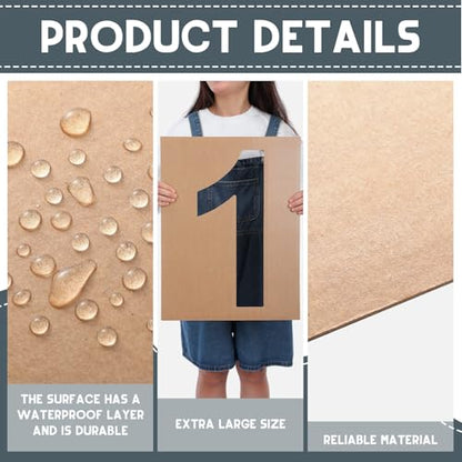 Briwooody 18 Inch Large Number Stencils, 0-9 Reusable Templates Set - size: 18 Inch