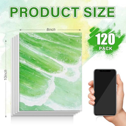ESRICH 120-Pack 8x10 Primed Canvas Boards Value Pack | 100% Cotton, Acid-free, Works with Acrylic, Oil, Watercolor, Ideal for Beginners, Kids, Adults & Professional Artists.