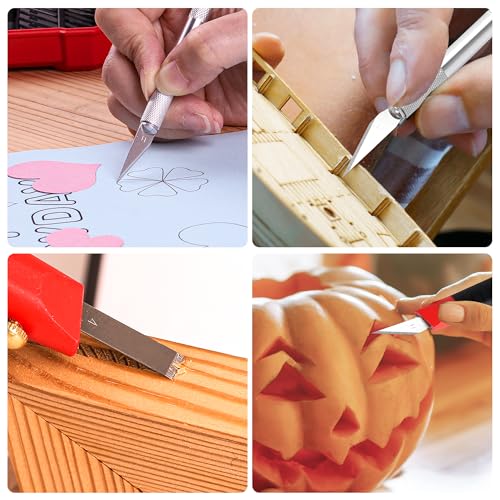 FASTPRO 31-Piece Exacto Knife, Precision Hobby Knife Kit for Art Crafts | Craft Knives with 26pcs Blades, Quick Blade Change, Organized Storage Case, For Art Work, Scrapbooking, Stencil, Modeling