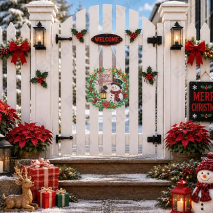 Eiflow Acrylic Diamond Art Pearl Kit for Adults Snowman Wreath, DIY Pearl Diamonds Painting Door Hanger Board Kit Diamond Art Painting Pendant Ornament (Happy Holiday) - color: Wreath