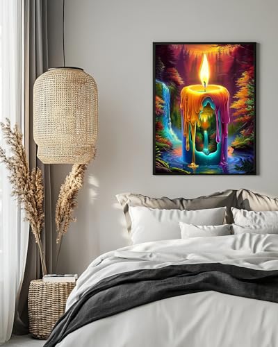 Candle Diamond Art Kits for Adults,Landscape Diamond Art 12X16 Inch - color: Landscape 05