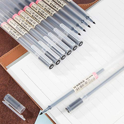 XSG Black Gel Pens[0.5mm]，Extra fine point pens Ballpoint pens For japanese Office School Stationery Supply 12 Packs - color: 0.5Black