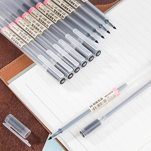 XSG Black Gel Pens[0.5mm]，Extra fine point pens Ballpoint pens For japanese Office School Stationery Supply 12 Packs - color: 0.5Black
