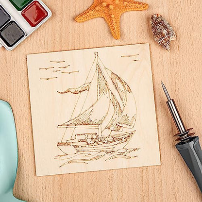 18 Pack Basswood Sheets 6X 6 x 1/16 Inch Thin Wood Sheets for Crafts | Unfinished Plywood Balsa Wood Sheets Squares Boards for Crafts Architectural Models Laser Cutting Woods Burning and Drawing - size: 6 x 6 x 1/16 inch